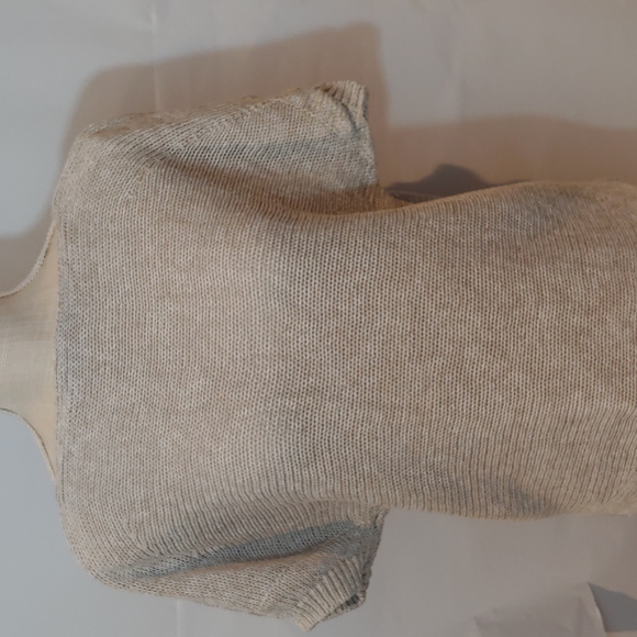 Tommy Bahama sweater, short sleeve, oatmeal, sz s - Picture 2 of 10